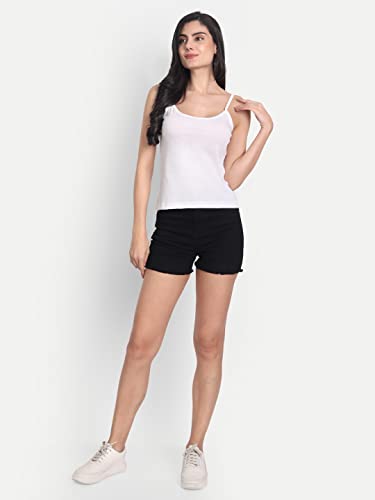 Image of Aimly Women's Regular Fit Cotton Camisole Slip Spaghetti | Combo Pack of 2