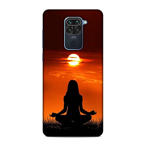 Image of Printed Mobile Back Hard Case Cover for Xiaomi Redmi Note 9 | Meditation, Sunrise, Shadow, Sunset A-2203