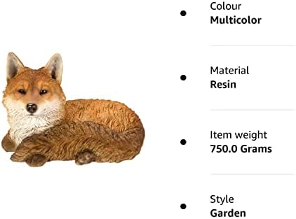Real Life Resting Fox | Resin Home or Garden Decoration | XRL-RFOX-D