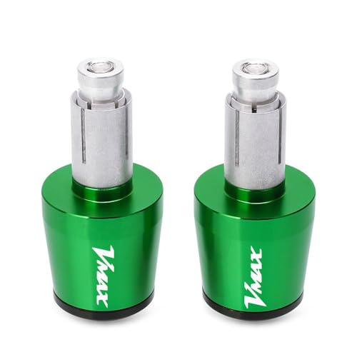 Contrapesos manillar moto 22mm antivibración verdes para Yamaha VMAX 1200 1991-2004 2