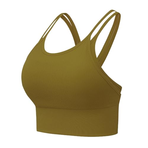 Soutien-gorge de sport rose vif taille S avec dos croisé et coussinets amovibles