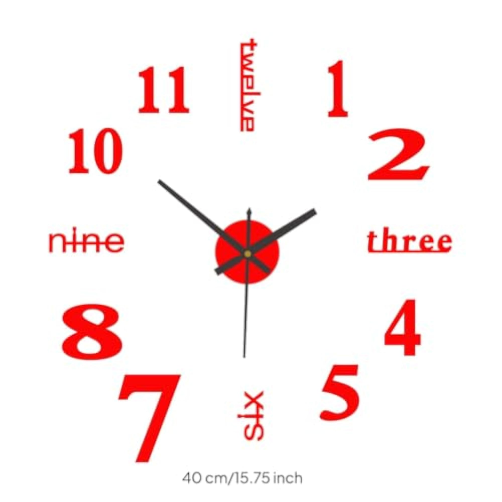 Glow in the Dark DIY Wall Clock Frameless Design