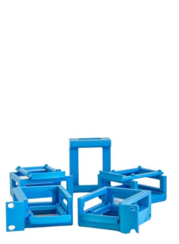 1U Rack Soporte para Raspberry Pi 4/5 con PoE – Capacidad para hasta 6 dispositivos – Montaje en rack de servidores de 19 pulgadas – Accesorios Home Lab – Impresión 3D (blanco, solo 1 lado derecho)