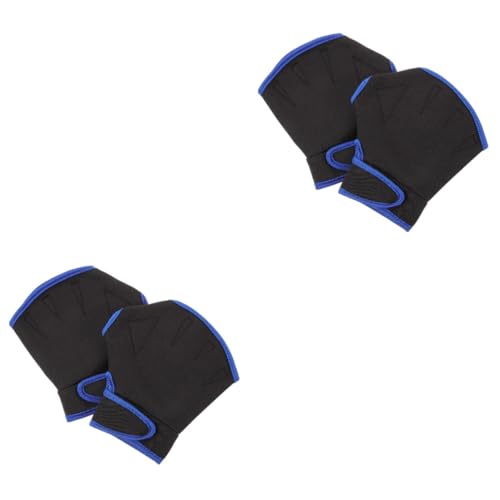 Toddmomy 2 Pairs Unisex Swim Paddles for Hands Dive Training Gloves Waterproof Neoprene