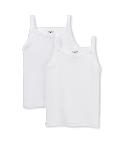 Petit Bateau Girls' 2-pk Tank Tops - White - 3 Years
