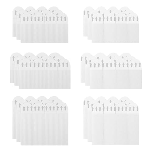 Pack de 72 Piezas Tiras Adhesivas para Cuadros, Cuelga Cuadros sin Clavos Sin Perforar Paredes, Cintas Doble Cara para Marcos, Espejos, Relojes, Compatible con Múltiples Superficies, Blan