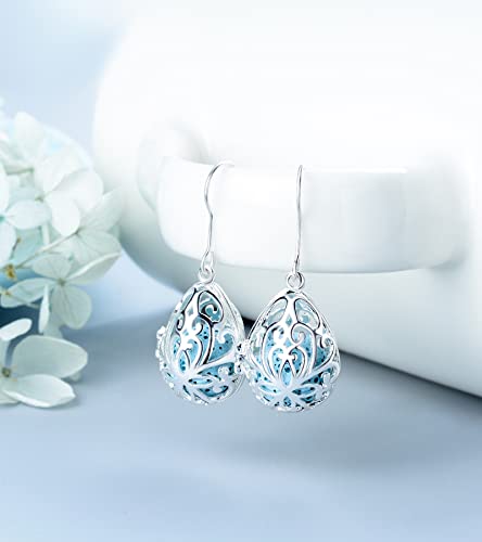 INFUSEU Essential Oil Diffuser Dangling Earrings with 14pcs Lava Rock Stones for Women Aromatherapy Jewelry Unique Gifts2