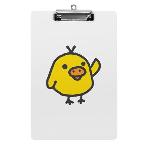 キイロイトリ アクリル クリップボード A4 バインダー クリップホルダ 資料ケース ァイルボード スケッチボード ライティングパッド おしゃれ かわいい 人気 携帯便利 縦型 厚手ク 文房具 絵画 教室 事務用