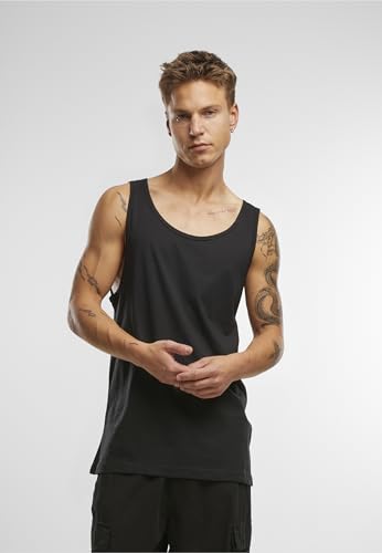 Urban Classics Jersey Big Tank Uomo Canotta Nero S 100% Cotone Regular - 5