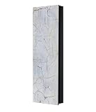 Schuhschrank Lucky XL Single Black-Edition Motiv 82 Beton schwarz 4 Böden Tür Metall 45x145cm