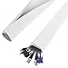 Kootek 118-Inch Neoprene Cable Management Sleeves with Cable Ties, Heavy Duty Cord Cover Wire Hider for TV, Computer, Office, Theater (White, 9.8 Foot)