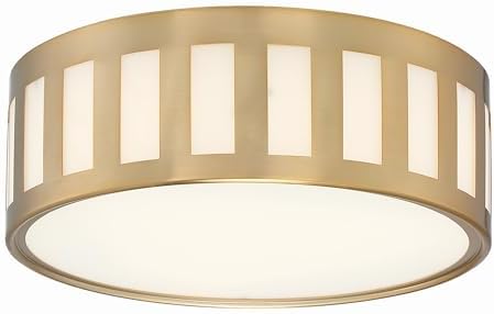 Crystorama Kendal 3 Light Vibrant Gold Flush Mount