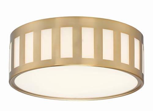 Crystorama Kendal 3 Light Vibrant Gold Flush Mount