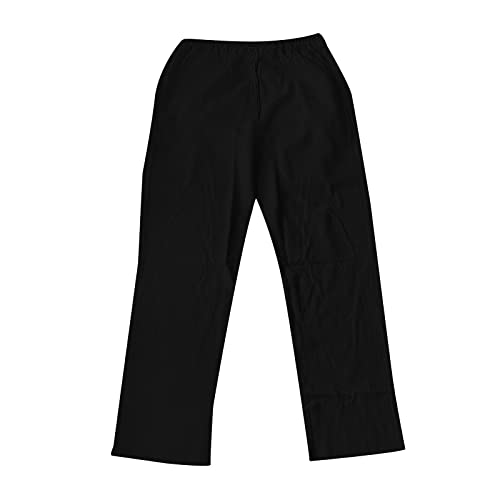 Pantalon polyester homme et coton respirant à taille élastique vêtement décontracté - 4
