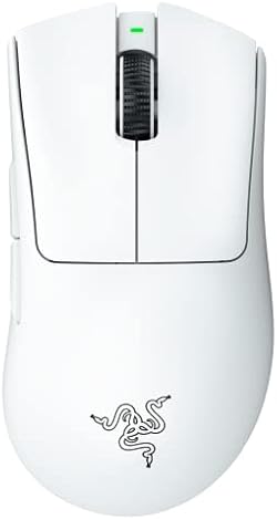 Razer レイザー DeathAdder V3 Pro White ゲーミングマウス ワイヤレス 無線 64gの超軽量 進化したエルゴノミック形状 最高クラスの精度のFocus Pro 30K オプティカルセンサー 第