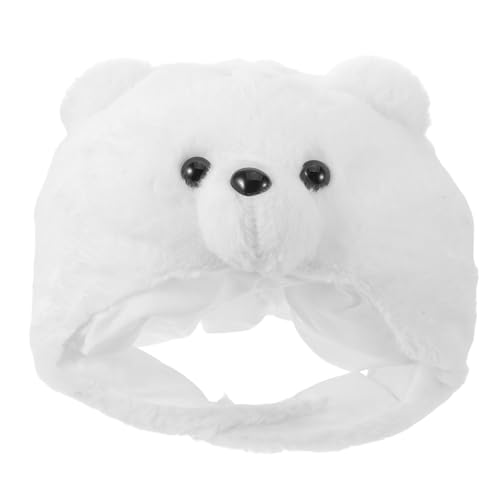 Chapeau ours polaire peluche léger et doux pour déguisement adulte confortable