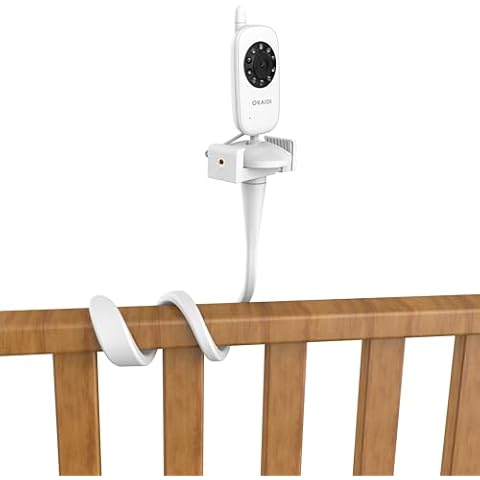 OKAIDI Baby Monitor Mount for Crib, Compatible with OD8021/OD8038 and Most Light-Weight Type Baby Cameras, Baby Monitor Stand, No Tool Needed Cover