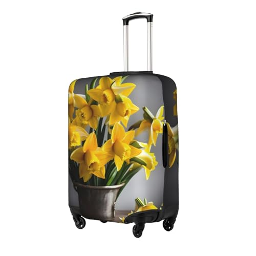 Bouquet Of Daffodils Print Luggage Cover For Suitcases, Travel Case Protector, Simple & Convenient Installation2