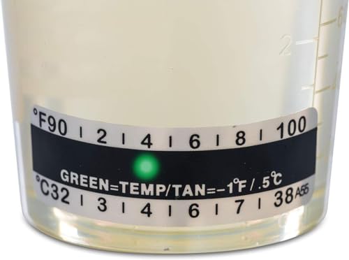 Steriler Urinbecher/Probenbecher Schraubverschluss 120 ml mit Temperaturanzeige 5 Stück