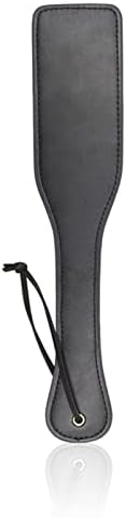AMIJOUX Horse Whip Equestrian Riding Crop Outdoor Sports Whips Durable Black Faux Leather Paddle for Horses Equestrianism Tool and Riding Crop Training
