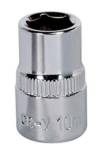 Image of Sealey Sp3810 Walldrive Socket 10Mm 3/8Sq Drive Fully Polished