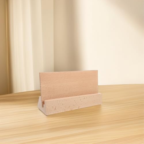 Soporte de tarjetas de madera para decorar oficinas modernas y organizar notas en el hogar 5