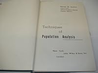 Techniques of Population Analysis B000FMN5Q4 Book Cover