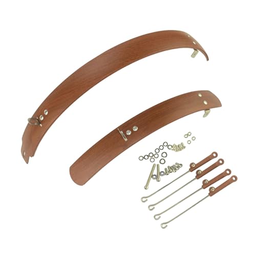 kowaku Folding Bike Mudguard Front & Rear s, Mud Guard, Lightweight Cycling Parts Bicycle Front Rear s, for Bike Riding, 20inch Brown