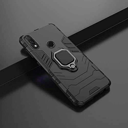 Image of Pikkme D5 Tough Armor Bumper Back Cover Case for Huawei Nova 3i |Ring Holder & Kickstand in-Built (Black)