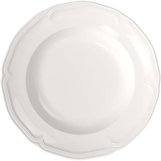 Villeroy & Boch Manoir Soup Plate, 23 cm, Premium Porcelain, White