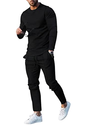 Survêtement homme été 2 pièces avec t-shirt manches courtes et pantalon décontracté