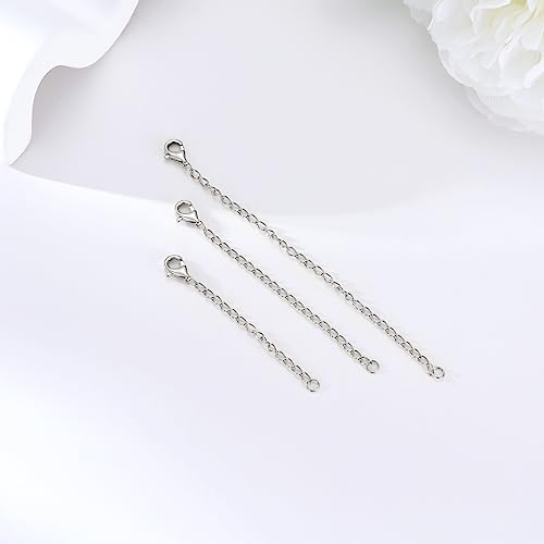 Image of 14K Gold Durable 1.5 inch /2 inch /3 inch Chain Extender, Yellow /White /Rose Gold Removable Necklace Chain Extension with Sturdy Lobster Clasp, Adjustable Extender Chain for Necklace Anklet Bracelet