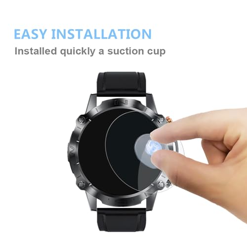 Aemus Screen Protector Compatible for LIGE Smart Watches for Men Military 1.43" (3 Pack) 9H Tempered Glass Film Clear Bubble-Free