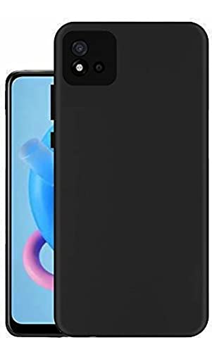 Image of Mobile Back Cover Case for Realme C20 (Silicone Case|CameraProtection|Black SC1510)