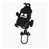 EHUNTR Powersports Phone Mount for Kawasaki Z250 Z400 Z650 Z750 Motorcycle Mobile Phone Holder GPS Stand Mirror Seat Handlebar Recharge Paragraph Bike Phone Holder (Color : Handlebars Without USB)