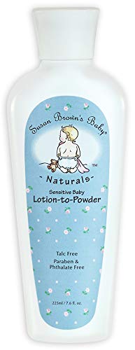 Susan Brown's Baby - Lotion-to-Powder - Talc Free Powder - 7.6 fl. oz. - Goes on Like Lotion & Dries Like Powder, Keeps Out Wetness, Free From Parabens & Animal Ingredients