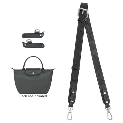 Image of Bag Leather Strap Replacement Crossbody Adjustable Shoulder Straps for SMALL Pouch, No Damage Conversion Kits Accessories(SMALL-Granite Grey-S)