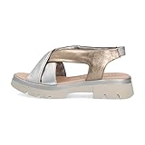  HISPANITAS - CHV221911 Sandalia con Plataforma para: Mujer Color: Silver Talla: 38