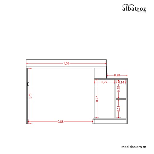 Mesa Gamer Play preto fosco liso Móveis Albatroz
