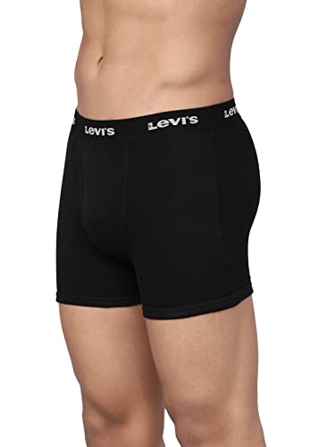Image of Levi's 001 Classic Boxer Brief for Men | 100% Pure Cotton | Solid | Mid-Rise Men's Underwear | Anti-Roll Waistband | Durable Comfort with Extra Supportive Gusset | Functional Fly | Pack of 2