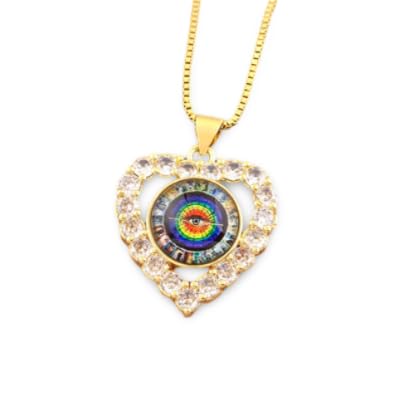 Collier oeil turc cristal LAMGUL, le cadeau de mariage idéal en pendentif ras du cou