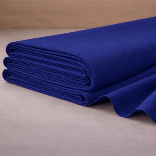 Image of Soimoi Blue Solid 60 * 60's Cotton Cambric Fabric by 3 Yards, 56 Inch Wide Light Weight Material Suitable for Kurtis, Blouses, Kids Clothing, Tunics, Dresses and Summer Apparel