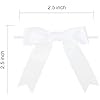 Amazon.com: Meseey 100 Pcs White Satin Ribbon Bows with Twist Tie 2.5 ...
