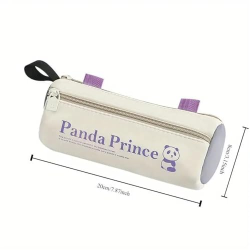 Image of Invite Enterprise Canvas Large Capacity Cute Pencil Case Three Compartment Aesthetic Pencil Case for Girls Multifunctional Stationery Bag Pouch for School Supplies