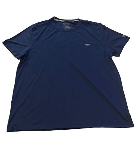 Speedo Men's UPF 50+ Quick Dry 4-Way Stretch Short Sleeve Swim Tee (Peacoat, XX-Large)