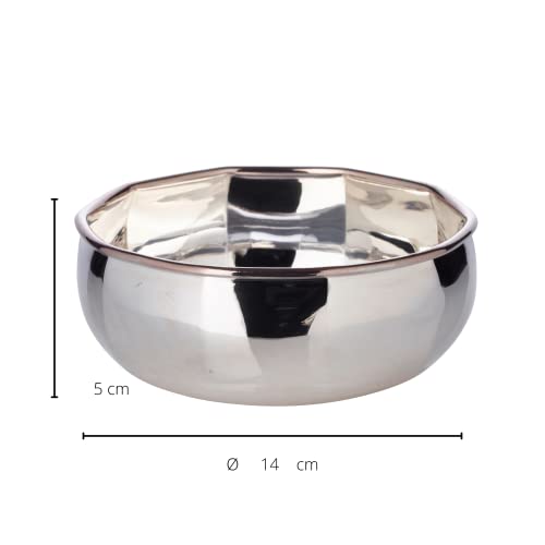 Edzard Bowl Decorative Bowl Serving Bowl Ten, Diameter 5,5 in, Height 2,4 in, Heavy Silver Plated, Metallic Silver - Image 2