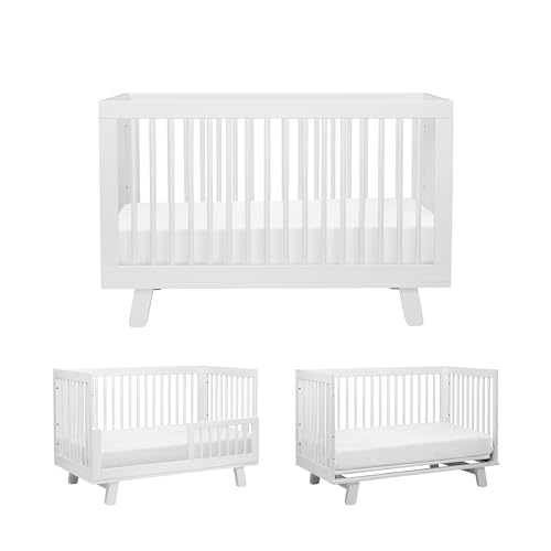 Babyletto Hudson 3-in-1 Convertible Baby Crib with Toddler Bed & Daybed Conversion – Easy to Assemble – GREENGUARD Gold Certified w/ 4 Adjustable Mattress Heights – White
