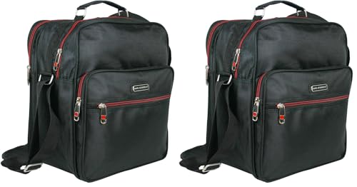 BAG STREET - Arbeitstasche für Männer - Flugbegleiter - Herrentasche - Nylon (Schwarz)