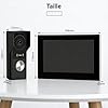 Honmidatek Visiophone Filaire Connecté à 2 Fils, Interphone Vidéo IP WiFi avec 7'' écran Tactile,1080P Sonnette Portier, APP Unlock à Distance,Détection de Mouvement,Lecture, Enregistrement