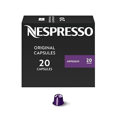 Nespresso Capsules Original, Arpeggio, Dark Roast Espresso, 20-Count (Pack of 1) Espresso Coffee Pods